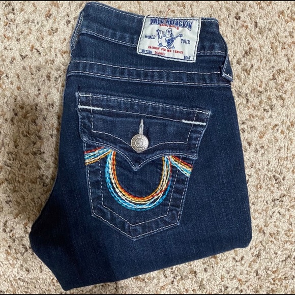 Size 25x30(or31) True Religion Stella Big T Skinnies - Picture 1 of 5